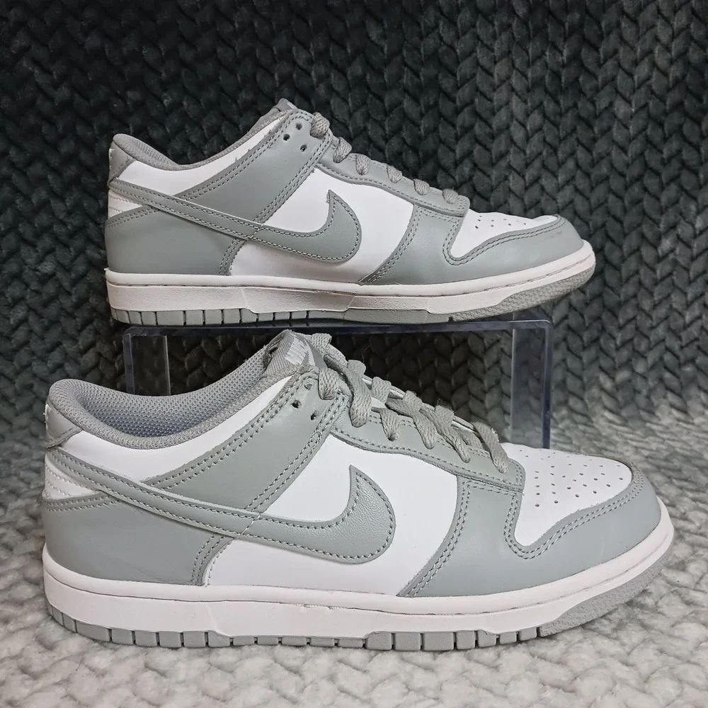 Nike Dunk Low GS White Light Smoke Grey Youth Sneakers Shoes Size 5.5Y